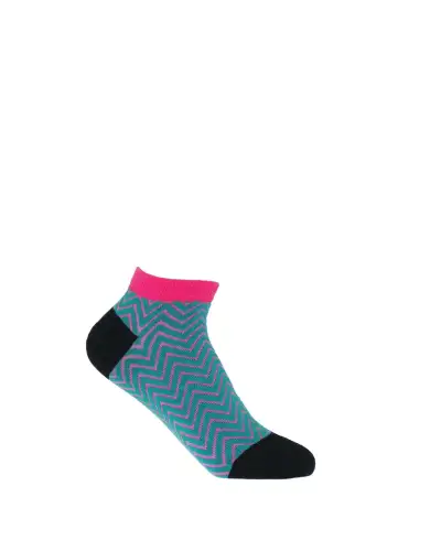 Women PEPER HAROW Zigzag Womens Trainer Socks - Teal £11.00