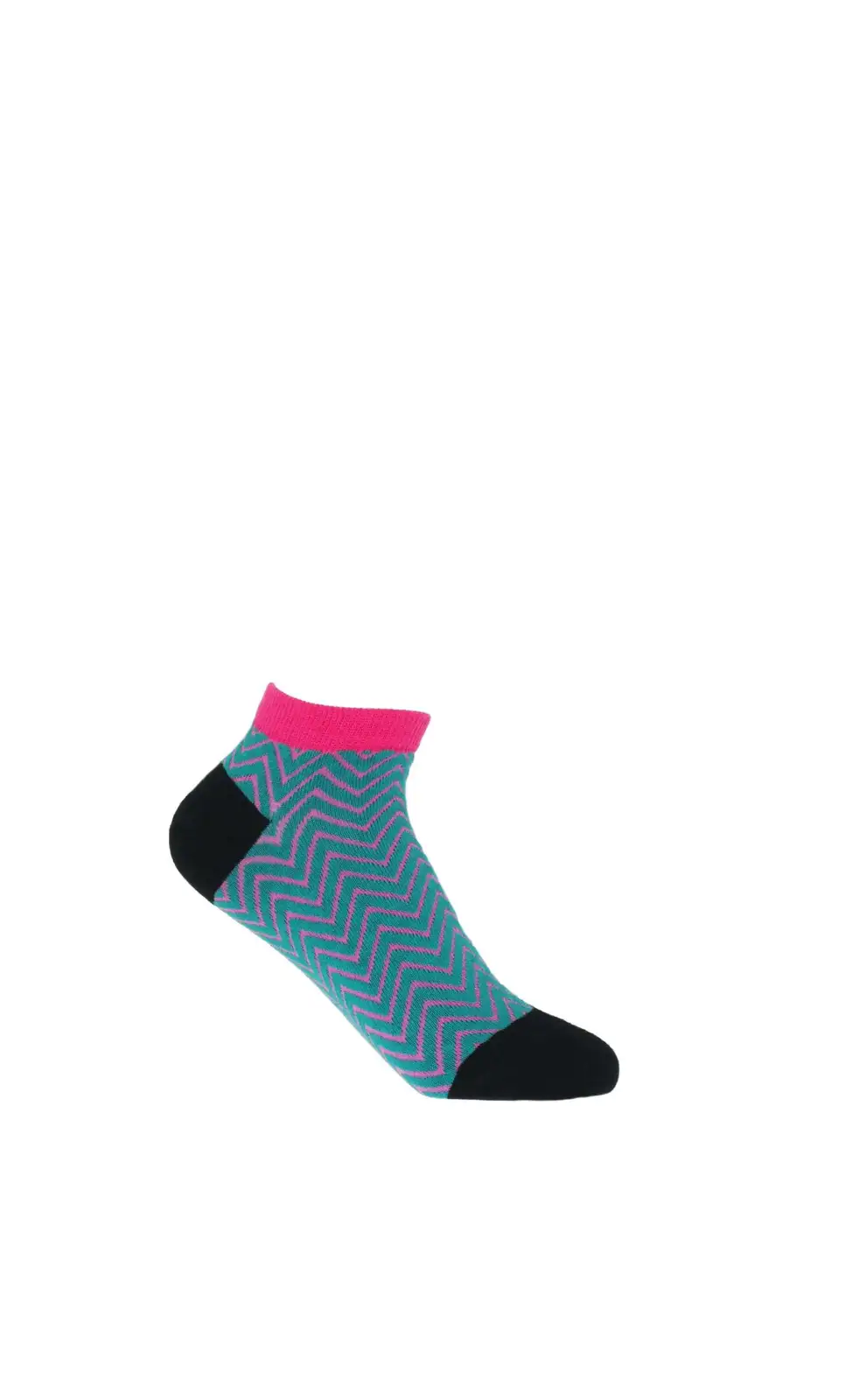 Women PEPER HAROW Zigzag Womens Trainer Socks - Teal £11.00