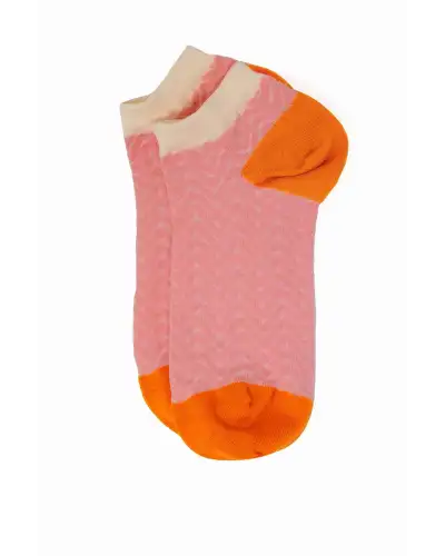 Women PEPER HAROW Zigzag Womens Trainer Socks - Pink £11.00