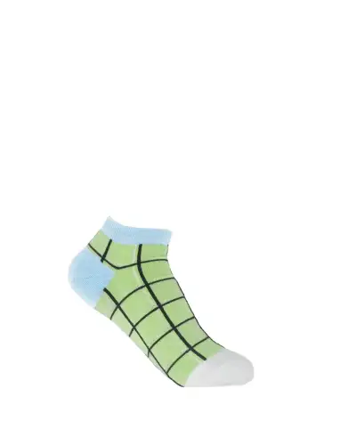 Women PEPER HAROW Grid Womens Trainer Socks - Lime £11.00