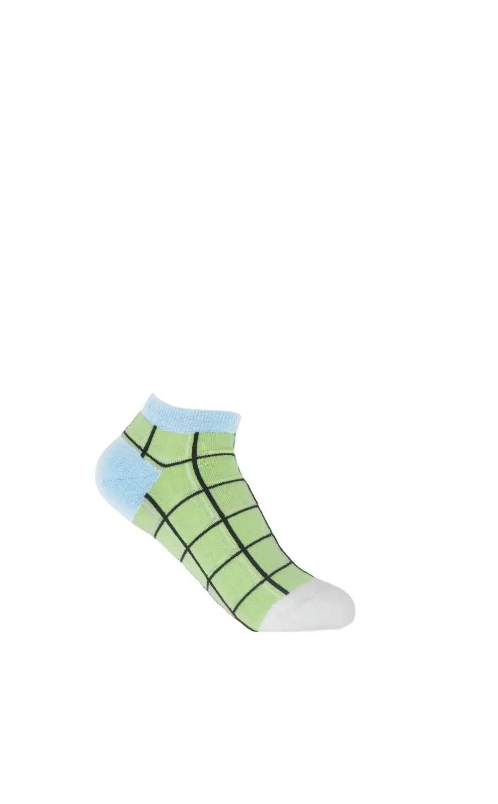 Women PEPER HAROW Grid Womens Trainer Socks - Lime £11.00