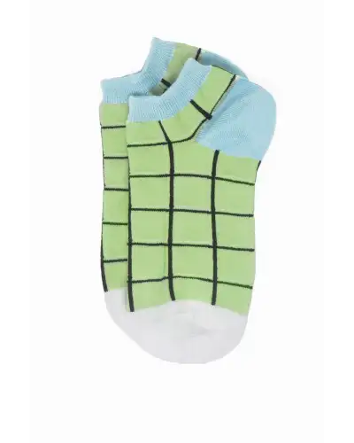 Women PEPER HAROW Grid Womens Trainer Socks - Lime £11.00