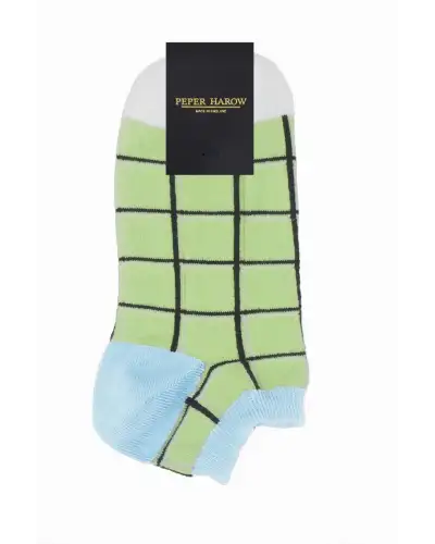 Women PEPER HAROW Grid Womens Trainer Socks - Lime £11.00