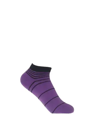 Women PEPER HAROW Retro Stripe Womens Trainer Socks - Purple £11.00