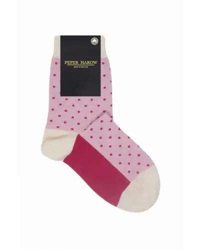 Women PEPER HAROW Pin Polka Womens Socks - Pink £15.00