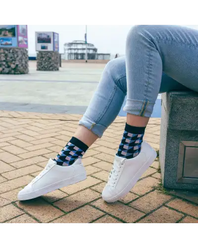 Women PEPER HAROW Dimensional Womens Socks - Black £13.00