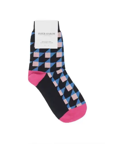 Women PEPER HAROW Dimensional Womens Socks - Black £13.00