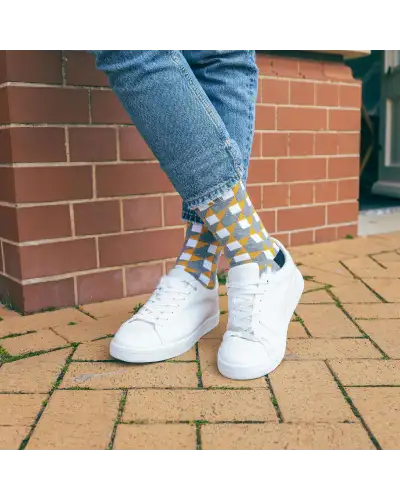 Men PEPER HAROW Dimensional Mens Socks - Grey £14.00