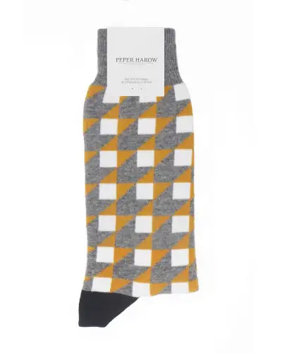 Men PEPER HAROW Dimensional Mens Socks - Grey £14.00