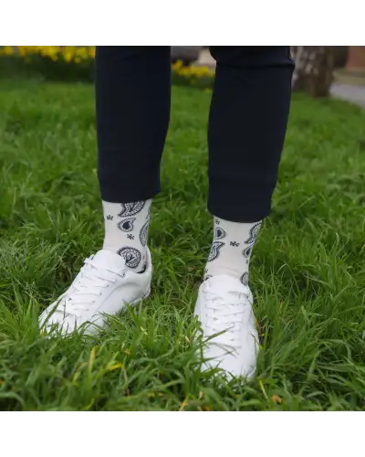 Men PEPER HAROW Paisley Mens Socks - Cream £17.00