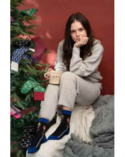 Women PEPER HAROW Nutcracker Womens Socks - Black £15.00