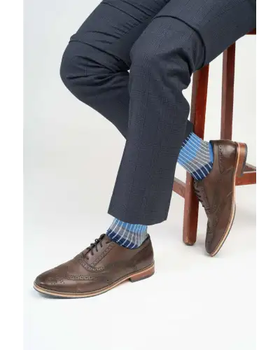 Men PEPER HAROW Chord Mens Socks - Blue £14.00
