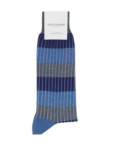 Men PEPER HAROW Chord Mens Socks - Blue £14.00
