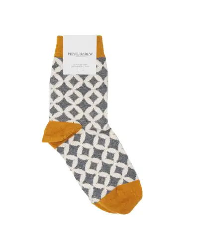 Women PEPER HAROW Mosaic Womens Socks - Grey £13.00