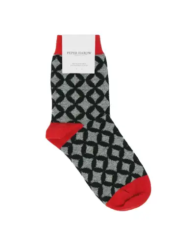 Women PEPER HAROW Mosaic Womens Socks - Black £13.00