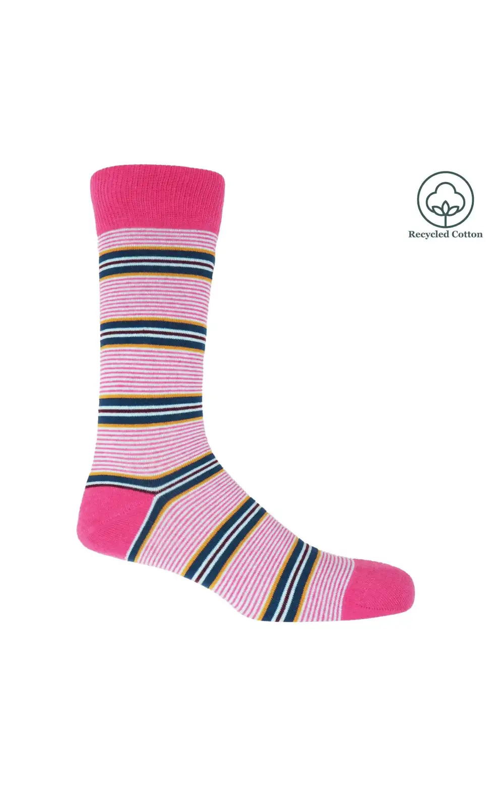 Men PEPER HAROW Multistripe Mens Socks - Pink £14.00