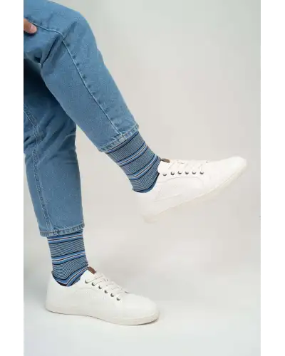 Men PEPER HAROW Multistripe Mens Socks - Navy £14.00