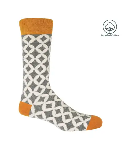 Men PEPER HAROW Mosaic Mens Socks - Grey £14.00