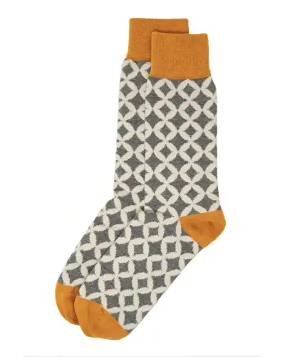 Men PEPER HAROW Mosaic Mens Socks - Grey £14.00