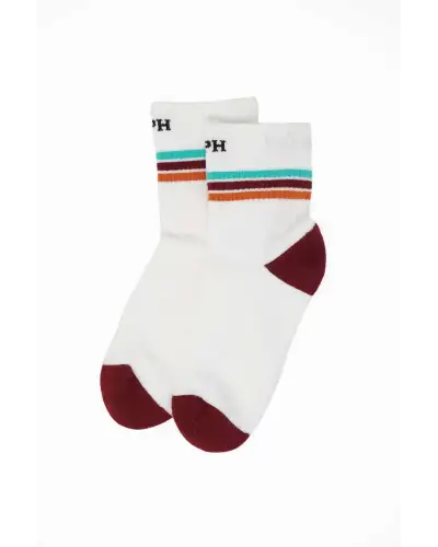 Women PEPER HAROW Quarter Crew Organic Womens Sport Socks - White £13.00