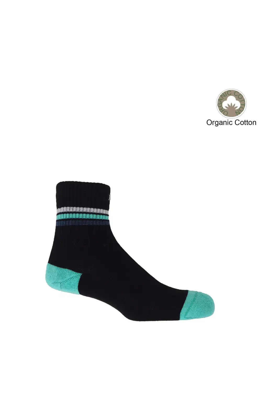 Men PEPER HAROW Quarter Crew Organic Mens Sport Socks - Black £15.00