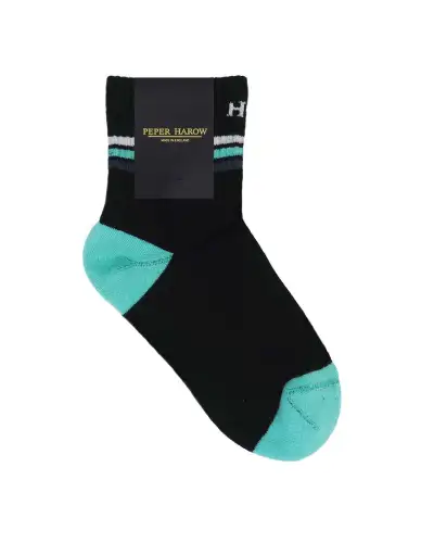 Men PEPER HAROW Quarter Crew Organic Mens Sport Socks - Black £15.00
