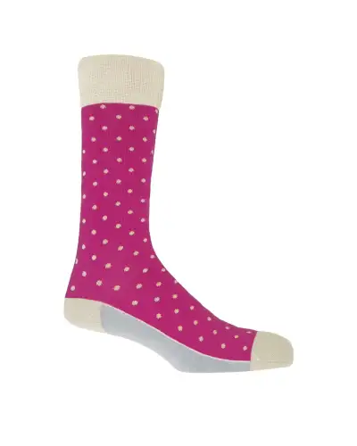 Men PEPER HAROW Pin Polka Mens Socks - Pink £16.00