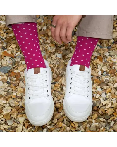 Men PEPER HAROW Pin Polka Mens Socks - Pink £16.00