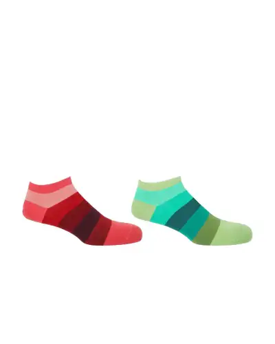 Men PEPER HAROW Block Stripe Mens Trainer Socks Bundle - Fire Earth £18.00