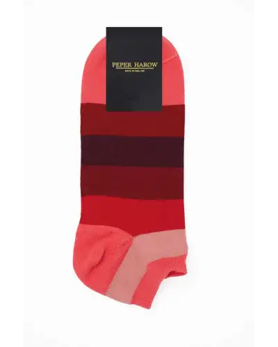 Men PEPER HAROW Block Stripe Mens Trainer Socks Bundle - Fire Earth £18.00
