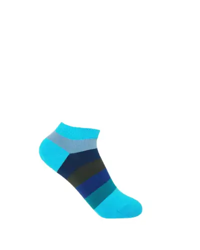 Women PEPER HAROW Block Stripe Womens Trainer Socks - Aqua £11.00