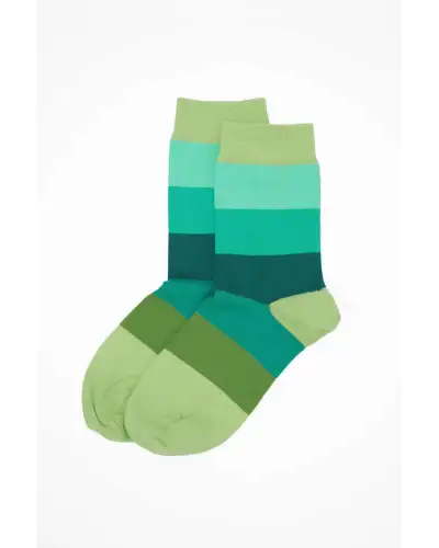 Women PEPER HAROW Block Stripe Womens Socks - Earth £15.00