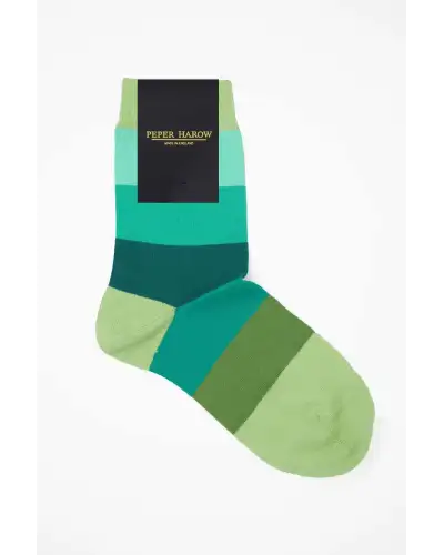 Women PEPER HAROW Block Stripe Womens Socks - Earth £15.00