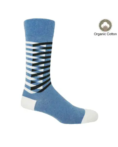 Men PEPER HAROW Symmetry Organic Mens Socks - Blue £17.00