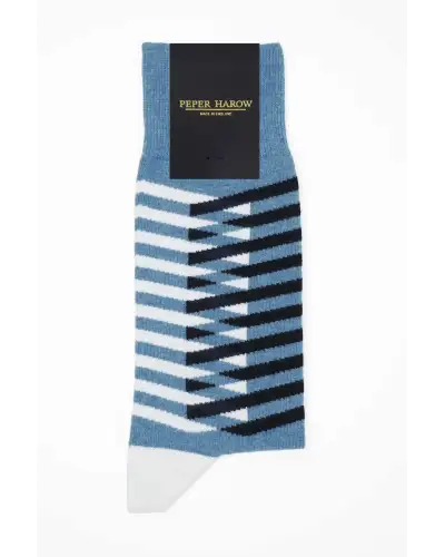 Men PEPER HAROW Symmetry Organic Mens Socks - Blue £17.00