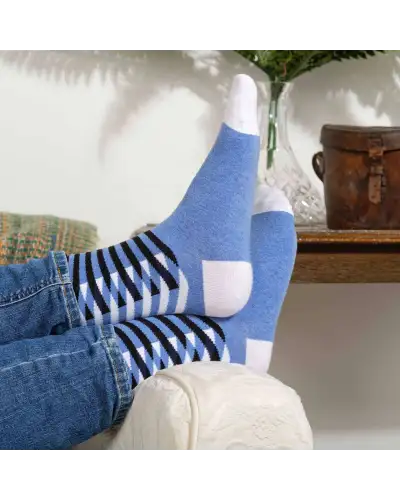 Men PEPER HAROW Symmetry Organic Mens Socks - Blue £17.00