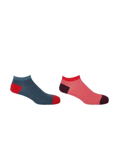 Men PEPER HAROW Lux Taylor Mens Trainer Socks Bundle - Blue Red £18.00