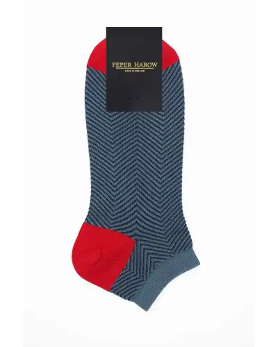 Men PEPER HAROW Lux Taylor Mens Trainer Socks Bundle - Blue Red £18.00