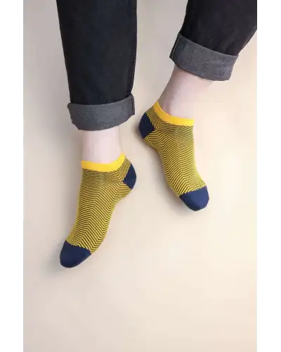 Men PEPER HAROW Lux Taylor Mens Trainer Socks - Yellow-PH-7627768103086 £13.00