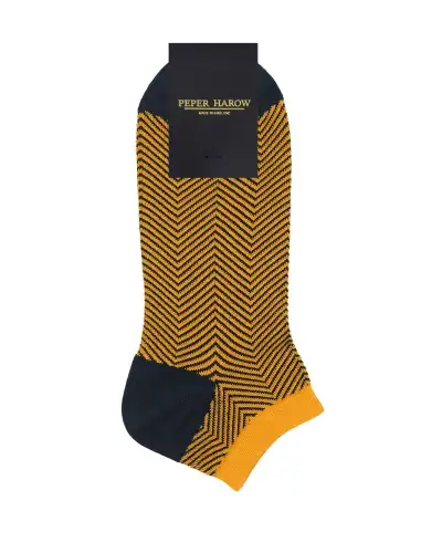 Men PEPER HAROW Lux Taylor Mens Trainer Socks - Yellow-PH-7627768103086 £13.00