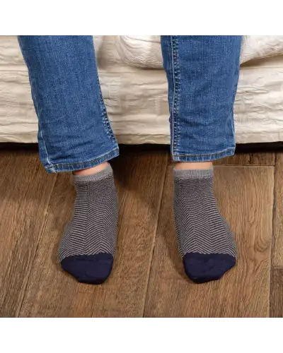 Men PEPER HAROW Lux Taylor Mens Trainer Socks - Grey £13.00