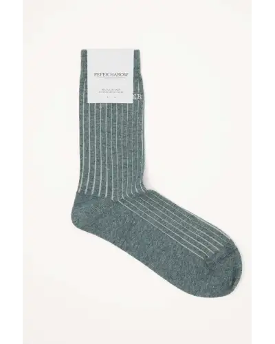 Women PEPER HAROW Recycled Ribbed Womens Socks - Blue £13.00