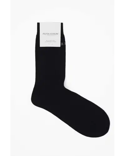 Women PEPER HAROW Recycled Ribbed Womens Socks - Black-PH-7599143354542 £13.00