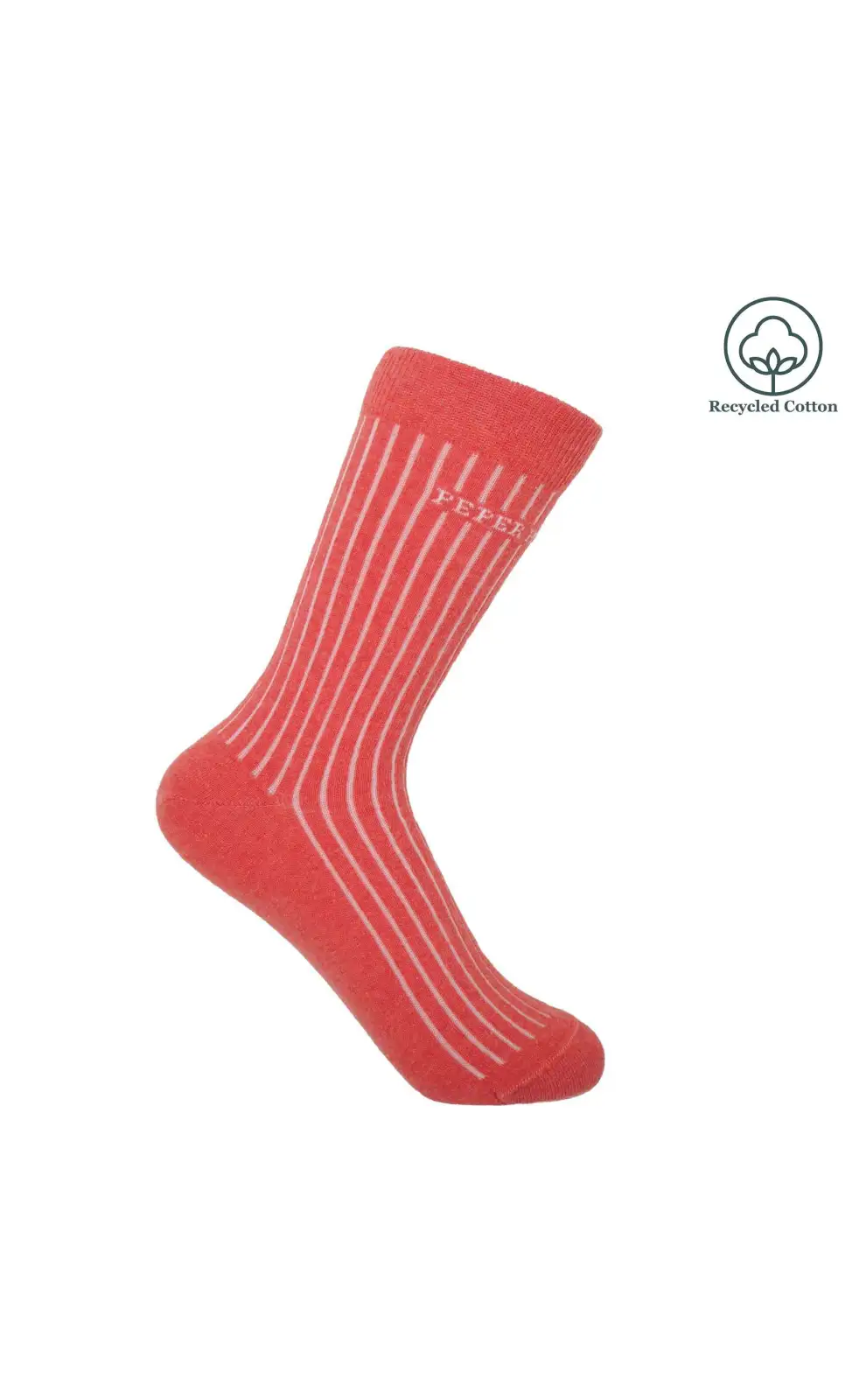 Women PEPER HAROW Recycled Ribbed Womens Socks - Coral £13.00