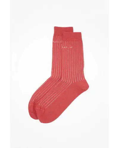 Women PEPER HAROW Recycled Ribbed Womens Socks - Coral £13.00