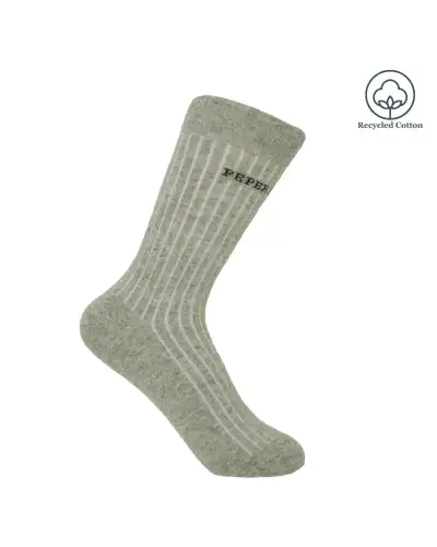 Women PEPER HAROW Recycled Ribbed Womens Socks - Grey £13.00