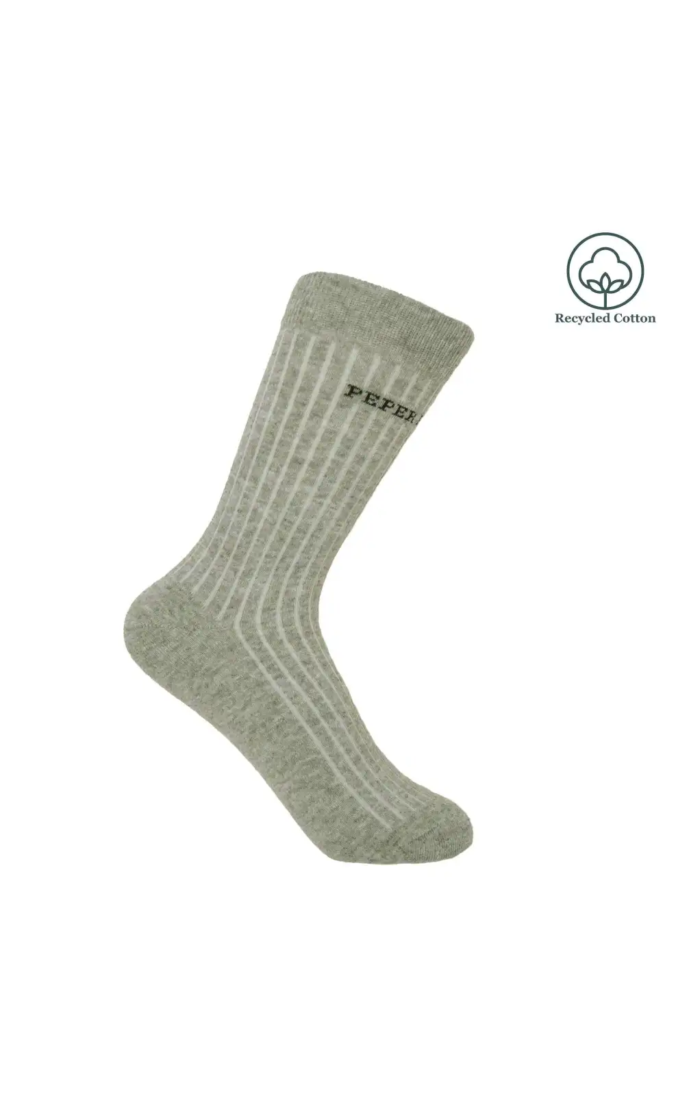 Women PEPER HAROW Recycled Ribbed Womens Socks - Grey £13.00