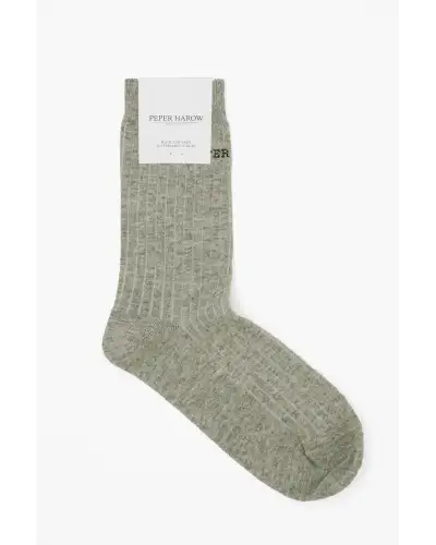 Women PEPER HAROW Recycled Ribbed Womens Socks - Grey £13.00