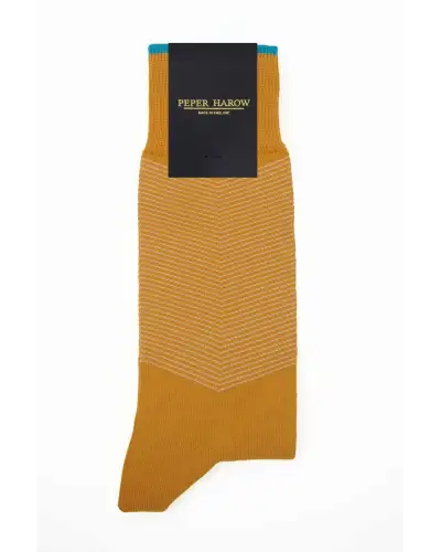 Men PEPER HAROW Chevron Mens Socks - Amber £16.00