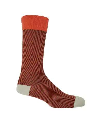 Men PEPER HAROW Lux Taylor Mens Socks - Orange £16.00